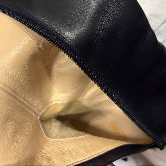 Christian Louboutin Black Leather Knee-High Boots - Picture 3 of 9